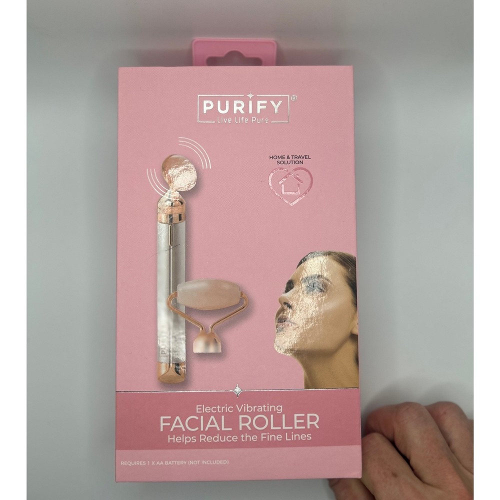 Purify Electric Vibrating Facial Roller Pink Rose Gold PY-FCRLL-100 #451